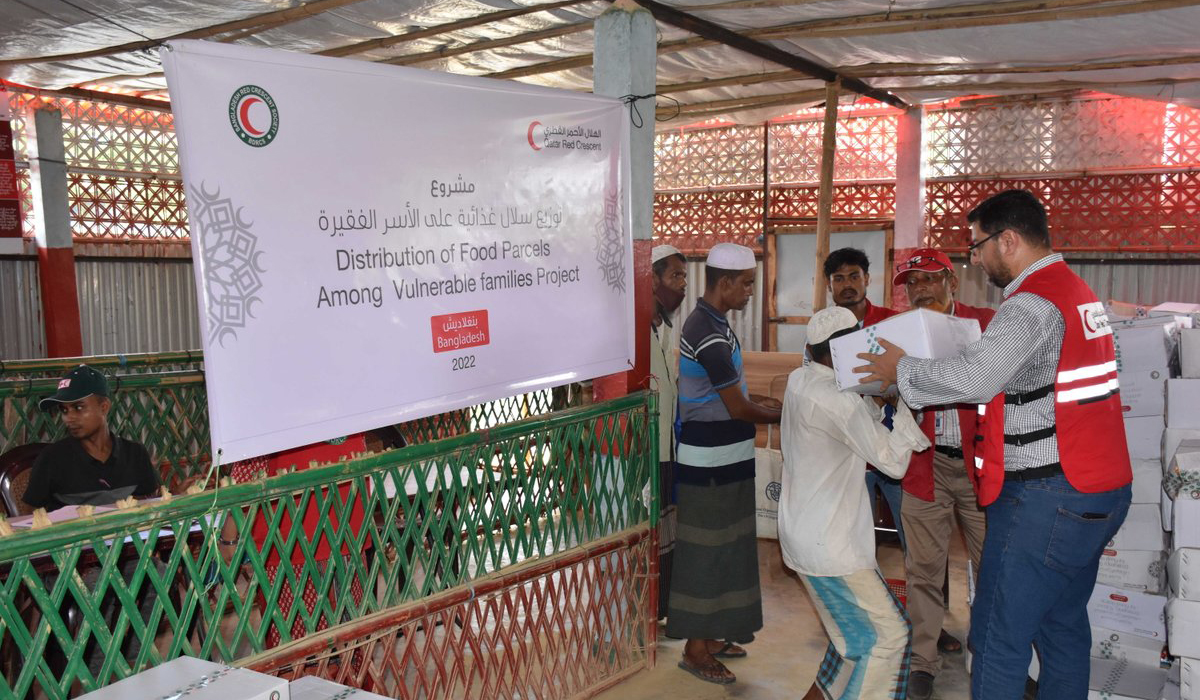QRCS Distributes Food Parcels to 78,000 Beneficiaries in Bangladesh